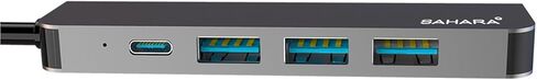 Sahara - محول موزع USB-C 5 في 1، موزع متعدد المنافذ من الألومنيوم الأنيق مع HDMI وUSB 3.0 وشحن USB-C PD - متوافق مع أجهزة الكمبيوتر الشخصية وأجهزة MAC، (LT00072) in Kuwait