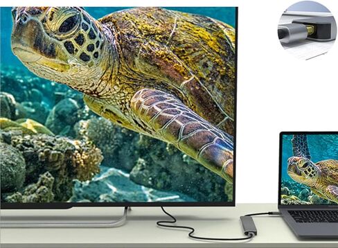 Sahara - محول موزع USB-C 5 في 1، موزع متعدد المنافذ من الألومنيوم الأنيق مع HDMI وUSB 3.0 وشحن USB-C PD - متوافق مع أجهزة الكمبيوتر الشخصية وأجهزة MAC، (LT00072) in Kuwait