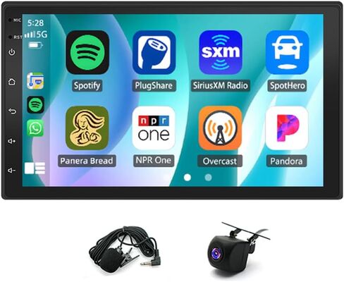 راديو Android لسيارة Chevy Suburban 1500 2500 3500 2003-2006 مع Carplay اللاسلكي/Android Auto، راديو السيارة ستيريو 7 بوصة شاشة تعمل باللمس 2+32G لـ Corolla مع نظام ملاحة GPS/بلوتوث/كاميرا احتياطية in Kuwait