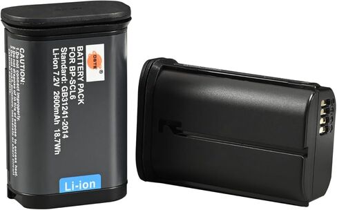 DST Electron Technology Co., Ltd DSTE 2PCS BP-SCL6 (7.2V 2600mAh) بطارية ليثيوم أيون متوافقة مع Leica Q2، Q3، SL2، SL2-S، SL3، SL3-S in Saudi Arabia