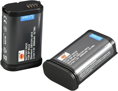 DST Electron Technology Co., Ltd DSTE 2PCS BP-SCL6 (7.2V 2600mAh) بطارية ليثيوم أيون متوافقة مع Leica Q2، Q3، SL2، SL2-S، SL3، SL3-S in Saudi Arabia
