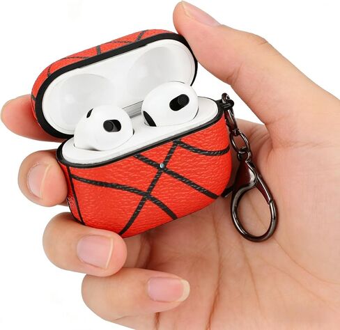 for AirPods 4 Case Leather | One Piece Cute iPod AirPods 4th Generation Case | with Keychain | Airpods Case Gen 4 for Man Women-Model A3058/A3059(Basketball-04) in Saudi Arabia