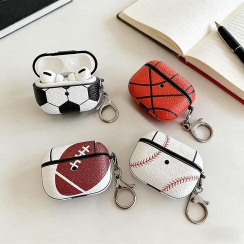 for AirPods 4 Case Leather | One Piece Cute iPod AirPods 4th Generation Case | with Keychain | Airpods Case Gen 4 for Man Women-Model A3058/A3059(Basketball-04) in Saudi Arabia