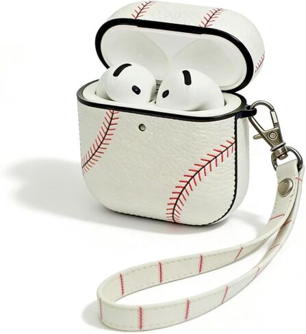 for AirPods 4 Case Leather | One Piece Cute iPod AirPods 4th Generation Case | with Keychain | Airpods Case Gen 4 for Man Women-Model A3058/A3059(Basketball-04) in Saudi Arabia