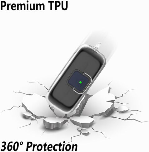 حافظة Geiomoo TPU لهاتف Sony WF-C510، غطاء مرن ناعم مقاوم للخدش مع حلقة تسلق (شفاف) in Kuwait