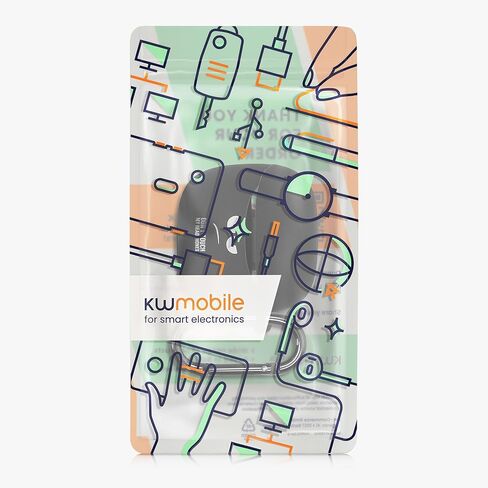 حافظة سيليكون kwmobile متوافقة مع غطاء حافظة JBL Tune Flex 2 - لا تلمس سماعات الرأس أبيض/أسود/أسود in Saudi Arabia