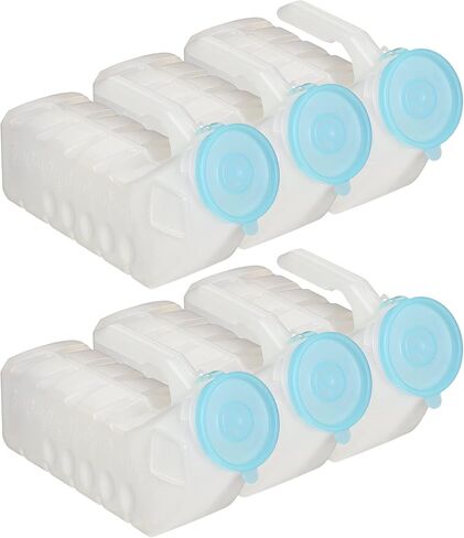 MedVance- Urinals for Men 1000ml with Glow in The Dark Spill Proof Pop Cap Lid, Plastic Pee Bottles for Men, Male Urinals, Pee Container Men, Portable Urinal for Car, Elderly & Incontinence (4 Pack) in Saudi Arabia