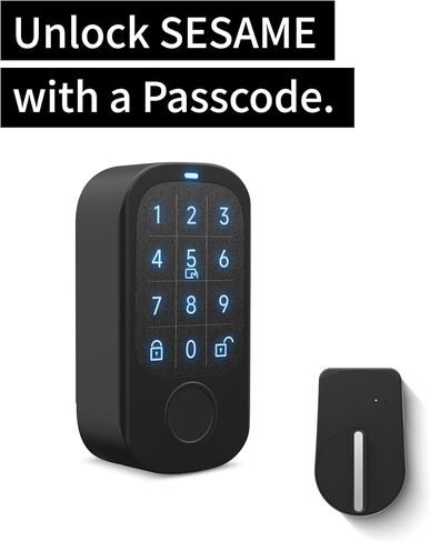 Sesame Touch Pro، قفل ذكي، بصمة الإصبع، بطاقة NFC، سلك المرور، قفل باب دخول بدون مفتاح بلوتوث للباب الأمامي، المنزل، Airbnb، تأجير العطلات in Kuwait