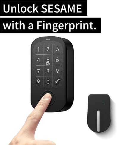 Sesame Touch Pro، قفل ذكي، بصمة الإصبع، بطاقة NFC، سلك المرور، قفل باب دخول بدون مفتاح بلوتوث للباب الأمامي، المنزل، Airbnb، تأجير العطلات in Kuwait