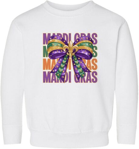 Bow Mardi Gras Kids Sweatshirt Toddler in Saudi Arabia