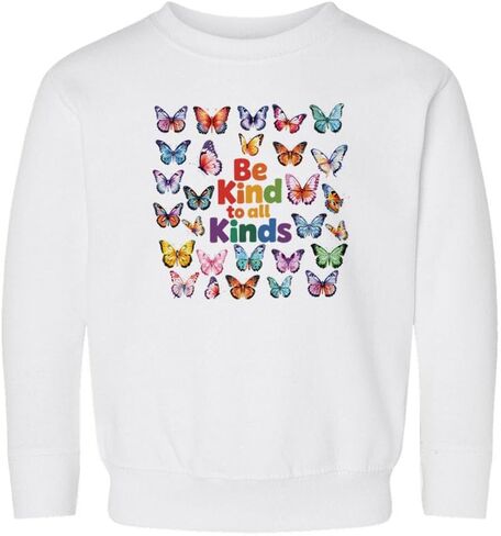 TeesAndTankYou Butterfly Be Kind Kids Sweatshirt Toddler in Saudi Arabia