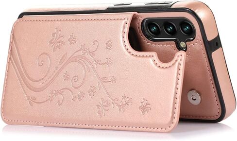 Asuwish Phone Case for Samsung Galaxy A36 5G with Tempered Glass Screen Protector and Card Holder Wallet Cover Stand Flip Leather Cell Accessories A 36 36A LTE SM-A366U Women Men Rose Gold in Saudi Arabia