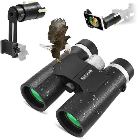 Astromania Rifle Scope Mount Camera Adapter - Bundle with - 8x42 BK7 Prism Compact Binoculars in Saudi Arabia