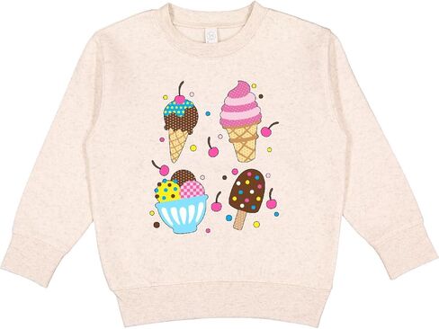 inktastic Ice Cream with Patterns Toddler Sweatshirt in Saudi Arabia