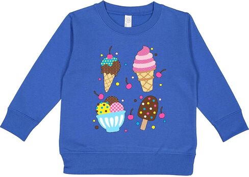 inktastic Ice Cream with Patterns Toddler Sweatshirt in Saudi Arabia