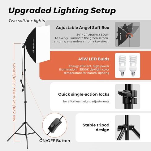 NearStream VM33 Streaming Camera & VK40 Photography Lighting Kit Bundle for Livestreaming, Video Content Creation & Virtual Meetings in Kuwait