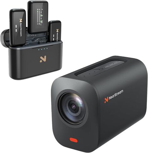 NearStream Professional Interviews Equipment,VM33 2K Streaming Camera & AWM20T Wireless Lavalier Microphone Kit for Interviews, Podcasts & Livestreaming in Saudi Arabia