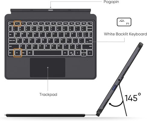 لوحة مفاتيح AE86 للتابلت 10.1 بوصة، أسود in Kuwait