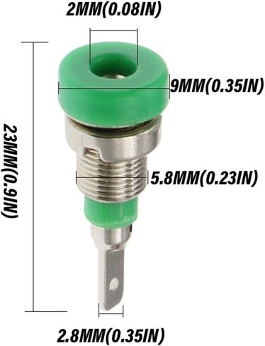 2MM Banana Socket 20A Small Lantern 6mm Plug Panel Jack Adaptor Connector Pure Copper High Voltage Power Supply Terminal(Red,1PCS) in Saudi Arabia