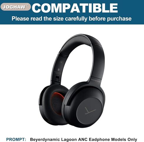 وسائد أذن بديلة لسماعات Beyerdynamic Lagoon ANC - وسائد إسفنجية ناعمة مع جلد بروتين ممتاز لإسفنج الذاكرة للراحة - أسود in Kuwait