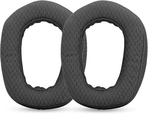 Replacement Ear Pads, Compatible with Logitech G435 G335 Headphones. Made of Soft and Breathable Football mesh Braid and Memory sea, Headphone Replacement Ear pad Accessories 1 Pair (Black) in Saudi Arabia