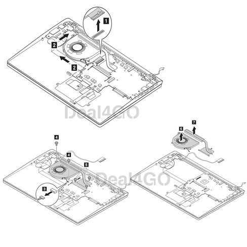 Deal4GO مروحة تبريد وحدة المعالجة المركزية 5F10R07535 بديلة لجهاز Lenovo IdeaPad 330s-15ARR 330s-15IKB 330s-15AST 330s-14AST 330s-14IKB 2019 in Kuwait