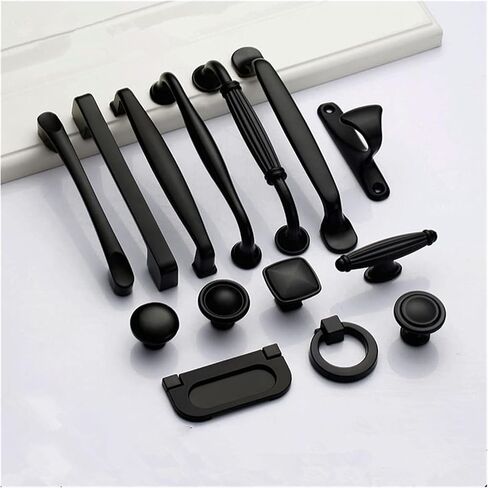Cabinet Drawer Handle Black Furniture Handles Cabinet Handles Kitchen Handles Drawer Handles(9013-128) in Saudi Arabia