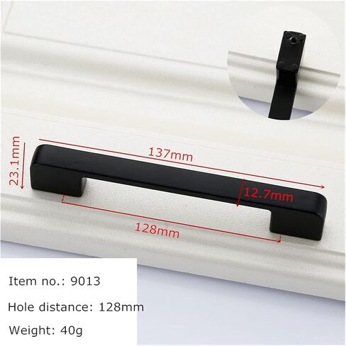 Cabinet Drawer Handle Black Furniture Handles Cabinet Handles Kitchen Handles Drawer Handles(9013-128) in Saudi Arabia