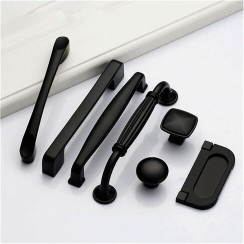 Cabinet Drawer Handle Black Furniture Handles Cabinet Handles Kitchen Handles Drawer Handles(9013-128) in Saudi Arabia