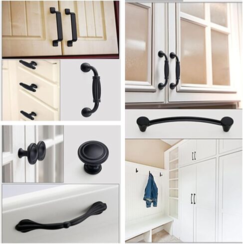 Cabinet Drawer Handle Black Furniture Handles Cabinet Handles Kitchen Handles Drawer Handles(9013-128) in Saudi Arabia