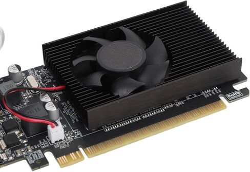 PUSOKEI Computer Graphics Card, 1GB DDR3 64Bit 500/589MHz PCIE 2.0 Gaming Graphics Cards, Low Noise Video Card with Cooling Fan, Support DirectX10.1, VGA/DVI/HDMI Outport in Saudi Arabia
