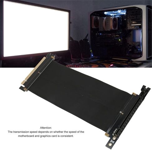 PCIe 3.0 Riser Cable, 1080Ti Tested PCIe 3.0 X16 High Speed Flexible Extender Card Extension Port 90 Degree Adapter Compatible with RTX2060, in Saudi Arabia
