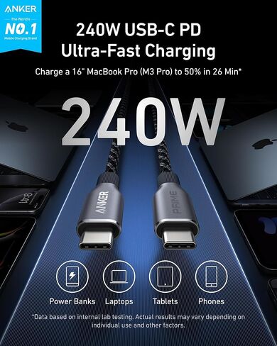 شاحن حائط أنكر PD وكابل USB C إلى USB C (حزمة) in Kuwait
