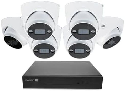 نظام كاميرا مراقبة Swann AdvancedX السلكية NVR 4K 8 قنوات، 6 كاميرات خارجية PoE، 2 تيرابايت، رؤية ليلية ملونة، كشف الحركة in Kuwait