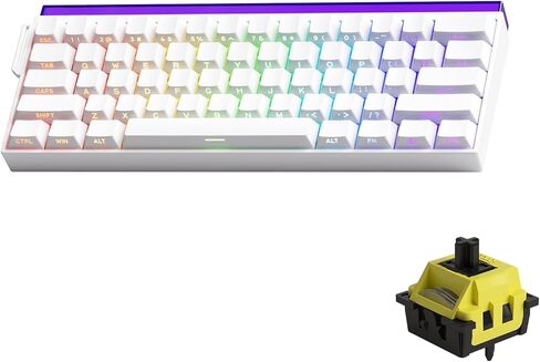 Shine60 Rapid Trigger Wireless Gaming Keyboard Shine-Through SP White Hall Effect Tri-Mode Keyboard Flash Magnetic Switch in Saudi Arabia