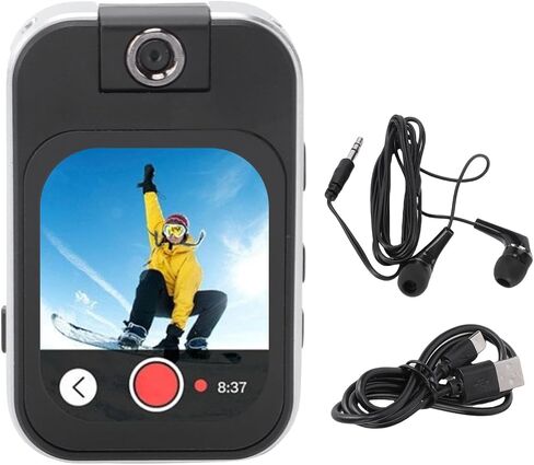 مشغل MP3 MP4 من ciciglow مع كاميرا حركة عالية الدقة، وكاميرا رياضية قابلة لإعادة الشحن بتقنية البلوتوث مع مشبك خلفي، وتسجيل حلقي، لركوب الدراجات في الهواء الطلق والسفر in Saudi Arabia