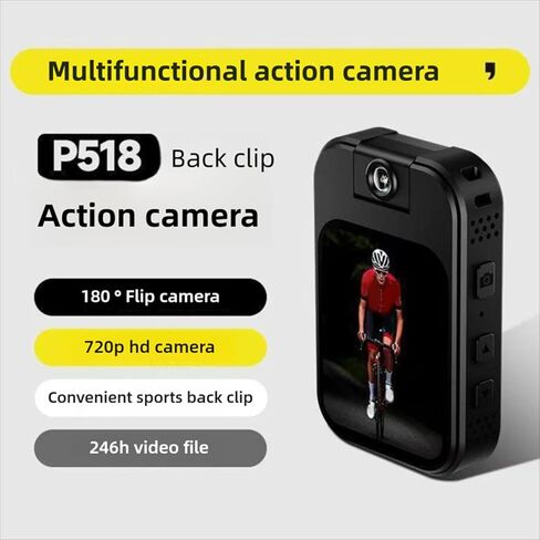 مشغل MP3 MP4 من ciciglow مع كاميرا حركة عالية الدقة، وكاميرا رياضية قابلة لإعادة الشحن بتقنية البلوتوث مع مشبك خلفي، وتسجيل حلقي، لركوب الدراجات في الهواء الطلق والسفر in Saudi Arabia