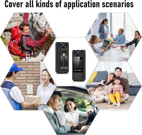 Yunseity Action Camera, 4K HD Portable 1.3in Screen 180 Degree Rotatable with Back Clamp, for Cycling Sport WiFi Transmit in Saudi Arabia