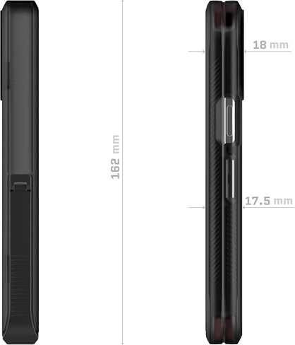 حافظة Ghostek Covert Clear Pixel 9 Pro Fold مع مسند مدمج وحماية مفصلة كاملة وغطاء هاتف واقٍ مقاوم للصدمات مصمم لعام 2024 Google Pixel 9 Pro Fold (8 بوصات) (دخان) in Kuwait