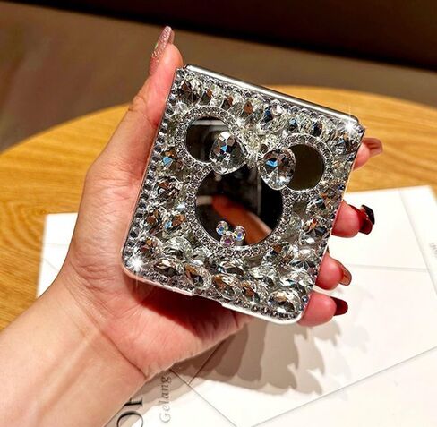 for Motorola Moto Razr 2025/2024 Phone Case, Cute Cartoon Mirror Diamond Glitter Crystal Rhinestone Women Girls Fashion Luxury Shiny Sparkle Crystal Phone Case for Moto Razr 60/50 5G in Saudi Arabia