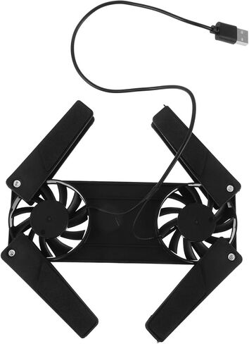 TEHAUX Laptop Cooling Stand with Skid Design Portable Fan Cooling Pad for and Gaming Laptops Comfortable Usage with Ventilation Area Durable and Reliable Laptop in Saudi Arabia