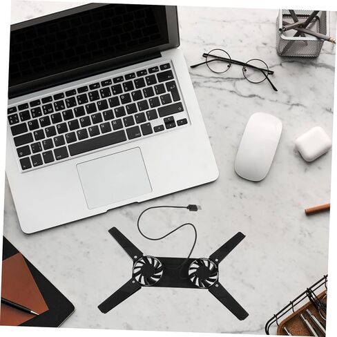 TEHAUX Laptop Cooling Stand with Skid Design Portable Fan Cooling Pad for and Gaming Laptops Comfortable Usage with Ventilation Area Durable and Reliable Laptop in Saudi Arabia