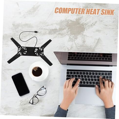 TEHAUX Laptop Cooling Stand with Skid Design Portable Fan Cooling Pad for and Gaming Laptops Comfortable Usage with Ventilation Area Durable and Reliable Laptop in Saudi Arabia