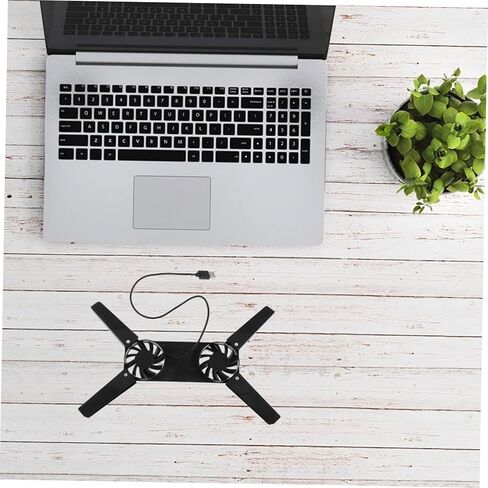 TEHAUX Laptop Cooling Stand with Skid Design Portable Fan Cooling Pad for and Gaming Laptops Comfortable Usage with Ventilation Area Durable and Reliable Laptop in Saudi Arabia