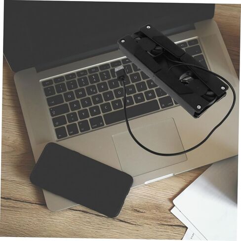 TEHAUX Laptop Cooling Stand with Skid Design Portable Fan Cooling Pad for and Gaming Laptops Comfortable Usage with Ventilation Area Durable and Reliable Laptop in Saudi Arabia