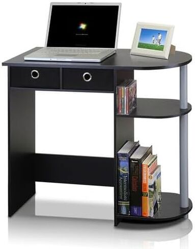 Go Green Home Laptop Notebook Computer Desk-Table Black Grey & Black - 28.5 x 31.5 x 15.6 in. in Saudi Arabia