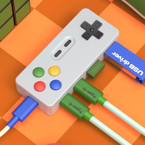 Creative and Personalized Cartoon Game Design Hub 4 in 1 Multi Port Expansion Mouse Keyboard USB Converter Connector in Saudi Arabia