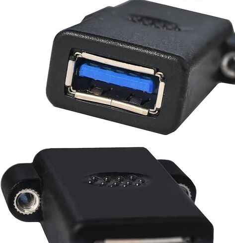 USB3.0 Female To Female Socket Panel Mount Adapter Connector Extension in Saudi Arabia