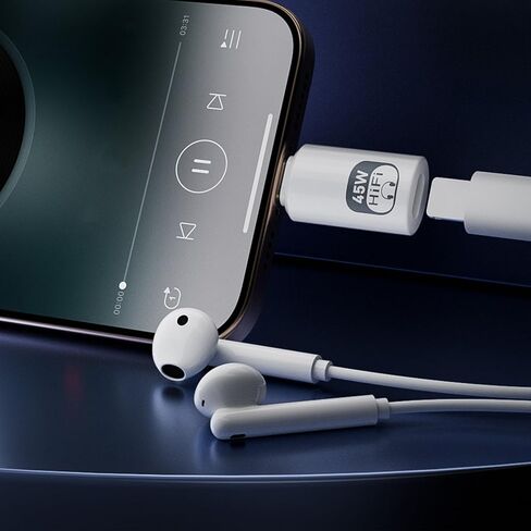 محول أنثى من النوع C ذكر إلى 8Pin موسع USB C للشحن السريع PD45w والاستماع والاتصال بنقل البيانات بسرعة 480 ميجابت في الثانية in Kuwait