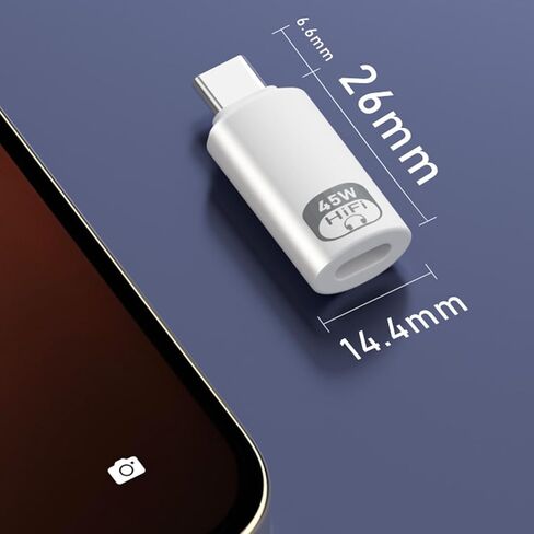 محول أنثى من النوع C ذكر إلى 8Pin موسع USB C للشحن السريع PD45w والاستماع والاتصال بنقل البيانات بسرعة 480 ميجابت في الثانية in Kuwait